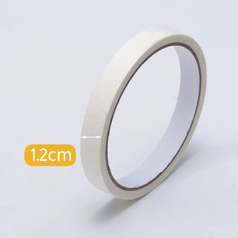 12/18/24mm 20m Long Masking Tape Beige Color Car Spraying Single Side Adhesive  for  House Oil Painting Sketch Wholesale