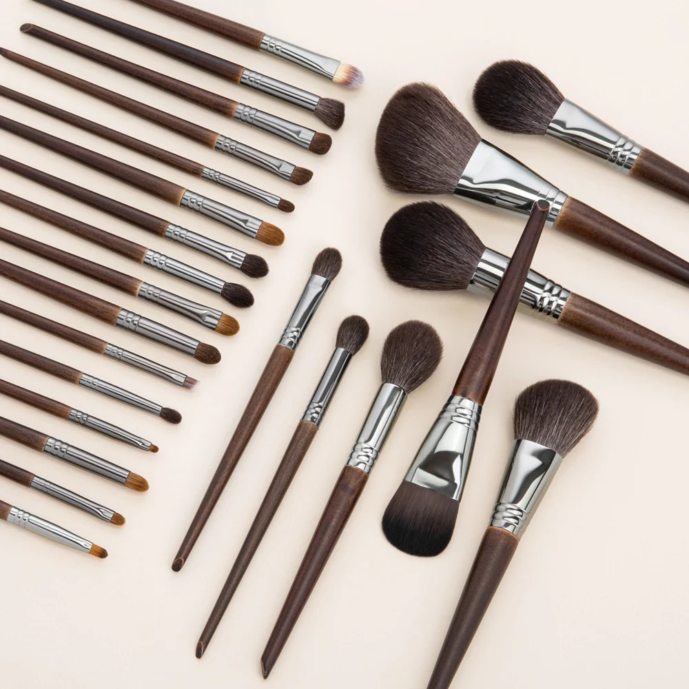 OVW makijaż naturalny zestaw pędzelków cień do powiek pędzel do makijażu koza zestaw do włosów fundacja Powder Blending Beauty pędzel do makijażu