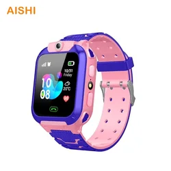 Montre connectée LBS SOS avec caméra et lampe de poche pour enfants, Setracker, moniteur à distance, demandes de renseignements vocales, montre intelligente pour enfants, téléphone, garçon, fille, populaire, Q12B