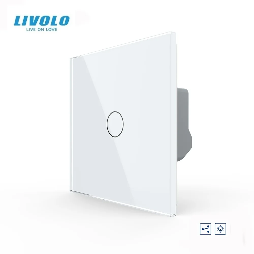 Livolo EU Standard 2 Way Glass Panel Led Dimming Lights Adaptive Dimmer Wall Touch Switch for Home VL-C701SD-11