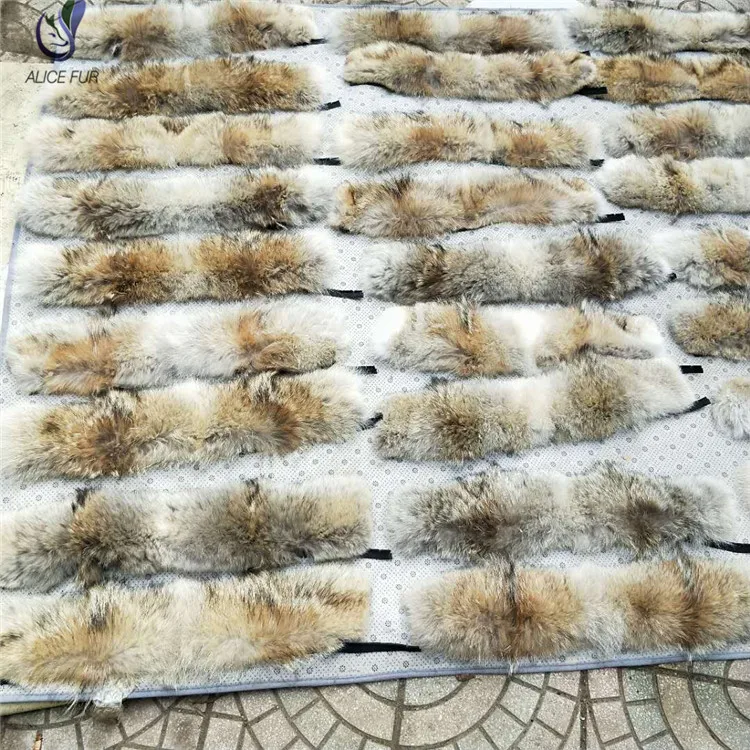 Factory supply high quality Custom size coyote fur trim for hood