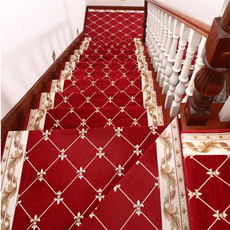 Wellyu High-grade New upgrade simple European-style home staircase Custom embroidered plastic anti-skid Hotel stairs step mat