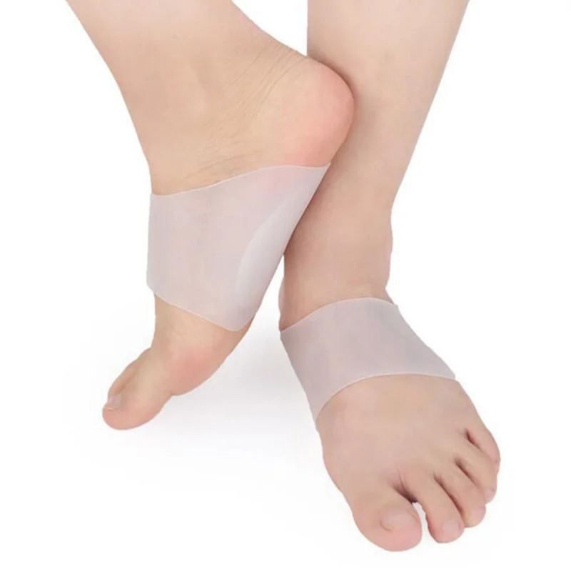 Pary USHINE sklepione łukowate podeszwy silikonowe zapalenie powięzi wkładka do butów ostrogi do pielęgnacji stóp płaskostopie skarpety nasadka na sedes wkładki ortopedyczne