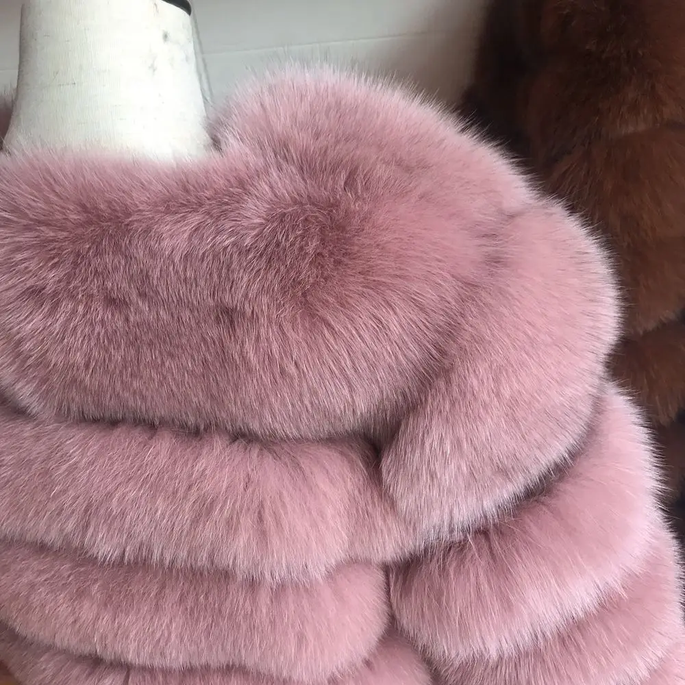 100% Natural Fur Jacket Real Fur Coat Winter Jacket Women Natural Fox Fur Luxury Fashion 50cm Short Jacket Wholesale Hot 2022