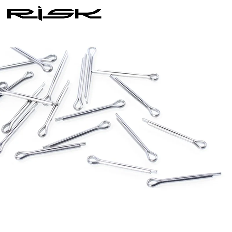 RISK 10pcs/lot Mountain Road Bike Bicycle Disc Brake Pad Fixing Stainless Steel Split Pin 4cm Cotter Lock Pin