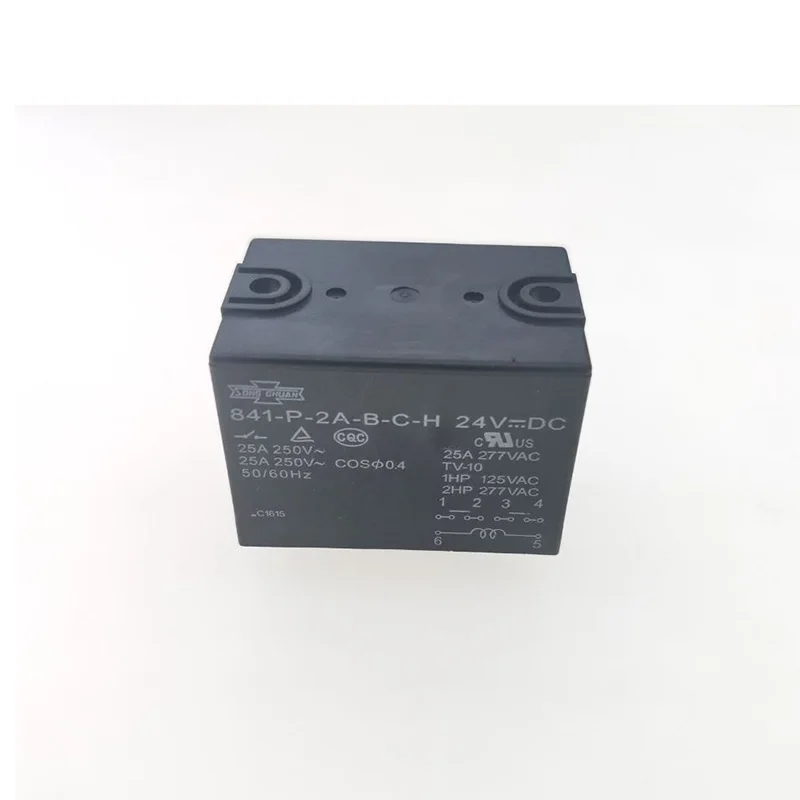 1PCS HOT NEW relay 841-P-2A-B-C-H-24VDC 841-P-2A-B-C-H 24VDC 841-P-2A 841P2A-H 24VDC DC24V 24V 25A 250V 277VAC 6PIN