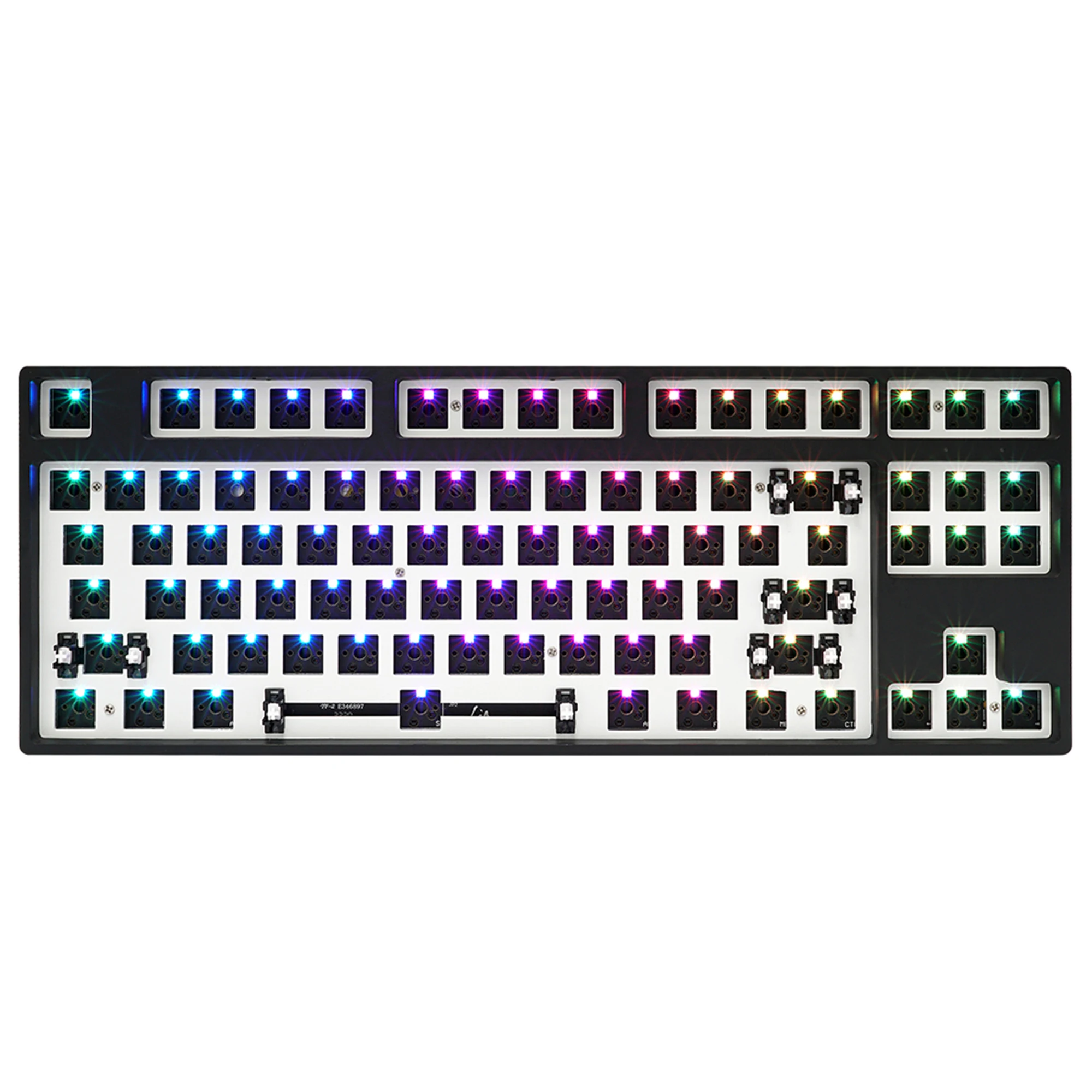 teclado hotswap sem fio bluetooth full rgb full programmable pcb teclado mecanico mx faca voce mesmo 80 87 gk87 gk87s 01