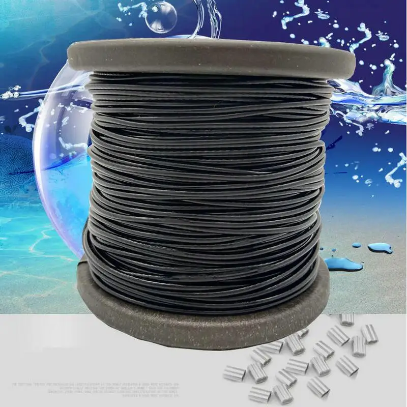 HQ BW02 Black PVC Plastic Coated Stainless Steel 304 Wire Rope Cable 0.8MM-6MM Diameter After Coating Flexible Wire Rope