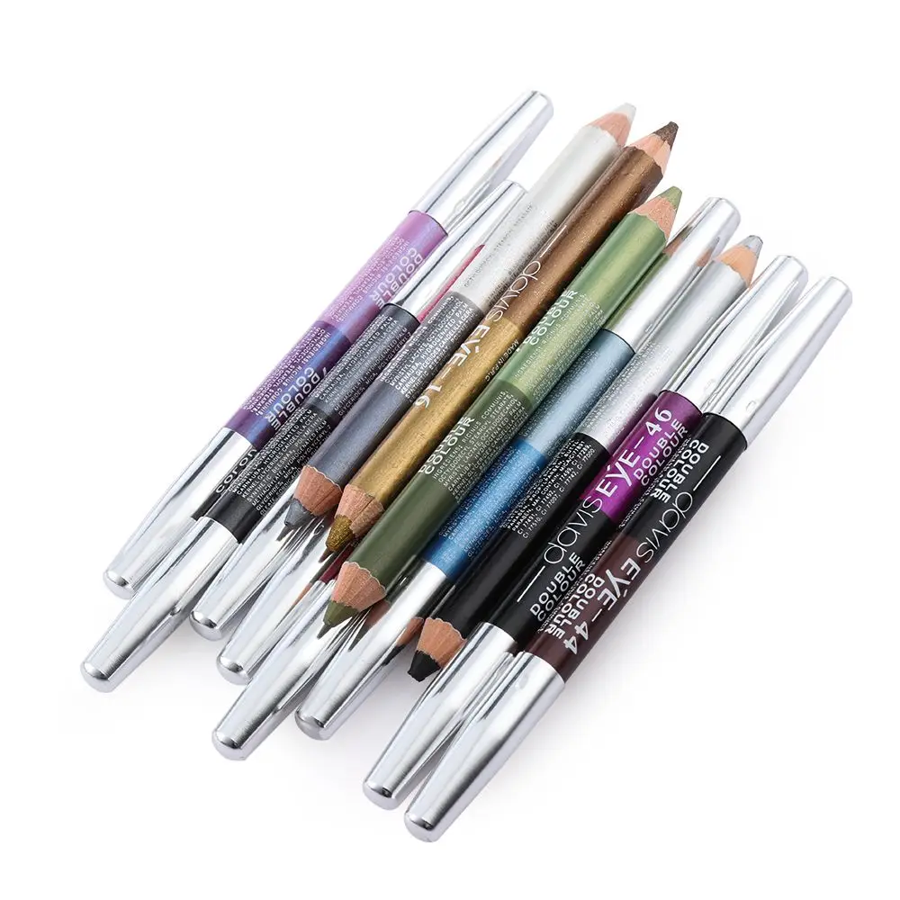 1Pc Double-Ended Double-Color Eyeliner Pen Durable Waterproof Sweatproof Eyeshadow  Highlighter Glitter Eyes Pencil Makeup Tools