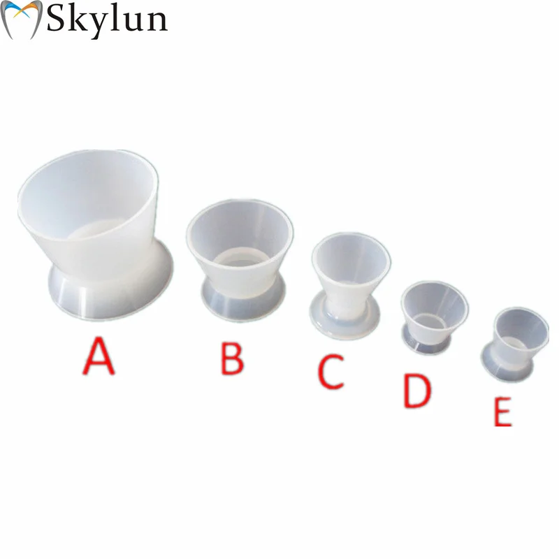 10PCS  Dental Flexible Silicone Rubber Mixing Cups Mixing Bowl dental self-curing silicone rubber cup Dappen Dish Bowls SL522