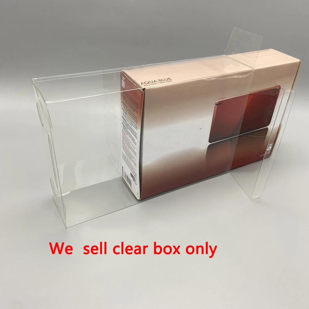 

50 PCS a lot Transparent PET Display box Storage Case for 3DS US version Game storage protective box