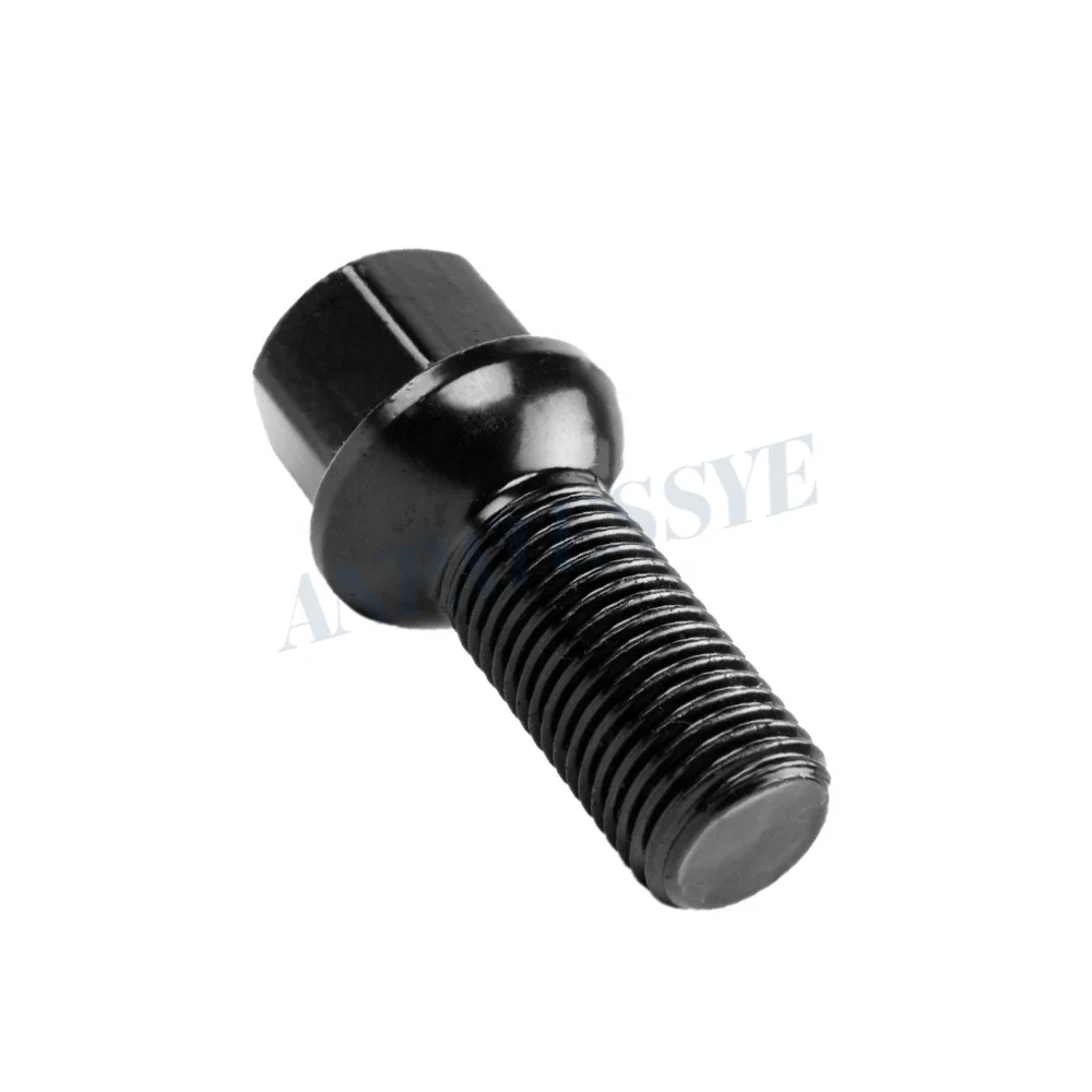 M14*1.5 27MM 1pcs Car Accessories 8D0601139D New Wheel Lug Bolts Car For VW Golf Jetta Passat For Audi A4 A6 BLACK