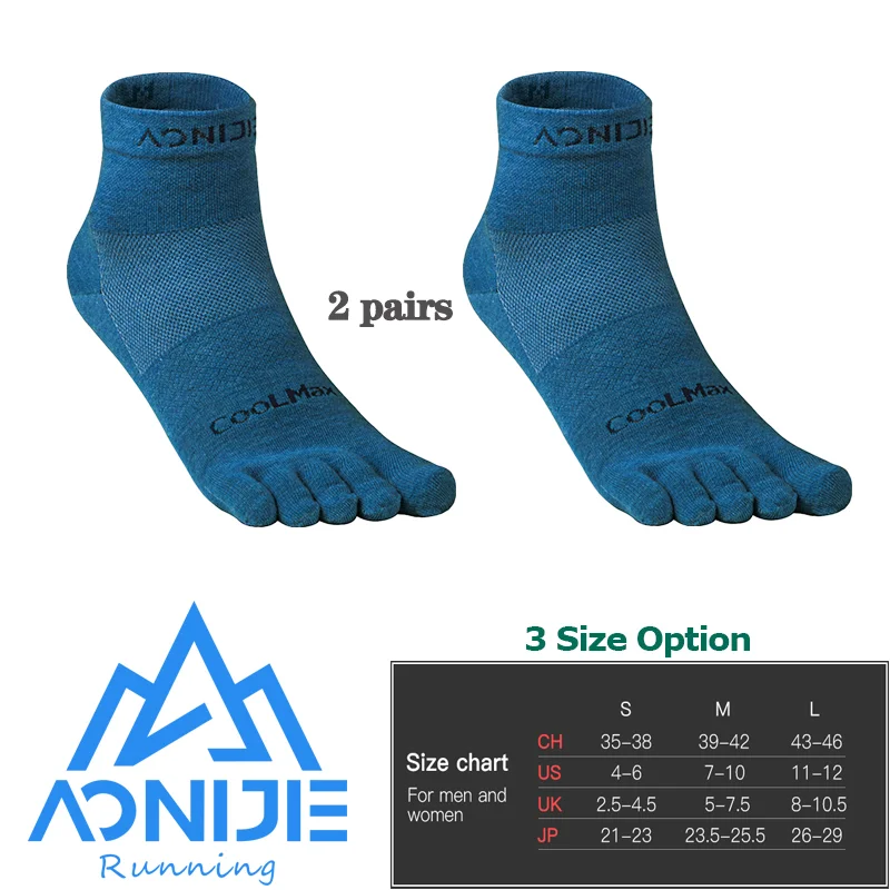 AONIJIE E4110S E4109S Lightweight Low Cut Athletic Toe Socks Quarter Socks For Five Toed Barefoot Running Shoes Marathon Race