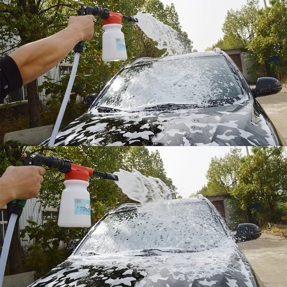 Car Wash Garden Hose Foam Gun Car Cleaning Snow Foam Lance Car Water Soap Foam Sprayer Low Pressure Adjustable Foam Gun