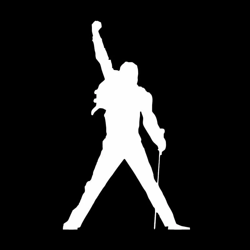 Aliauto Personality Car Sticker Music Rock Freddie Mercury Vinyl Black/Silver Cover Scratch Accessories PVC Decal,13cm*7cm