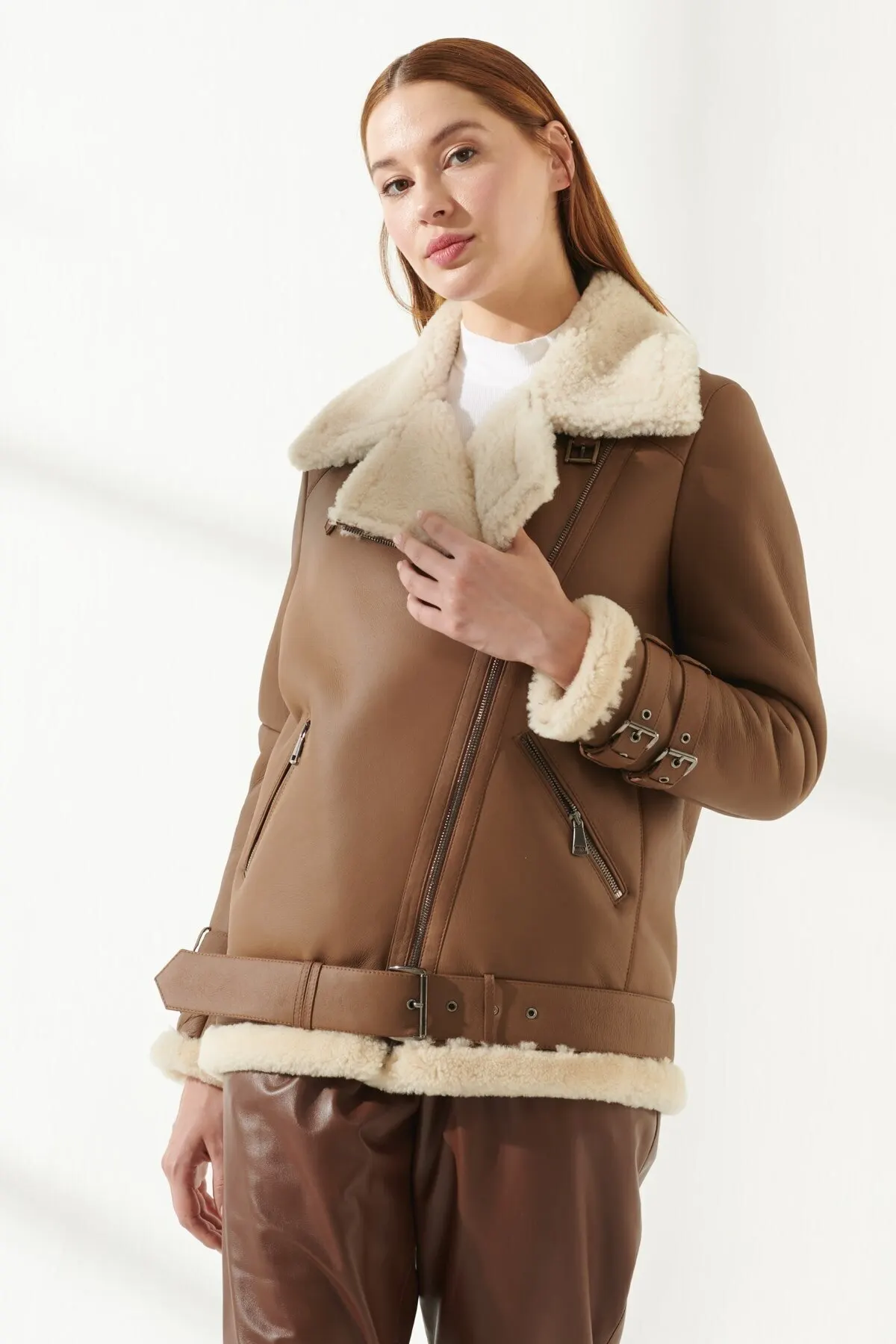 Women's Fur Coat Woolen Winter Genuine Sheepskin Over Size Montları Keeps Warm New Design Fashion Parka Turkiyede Produced Thick winter