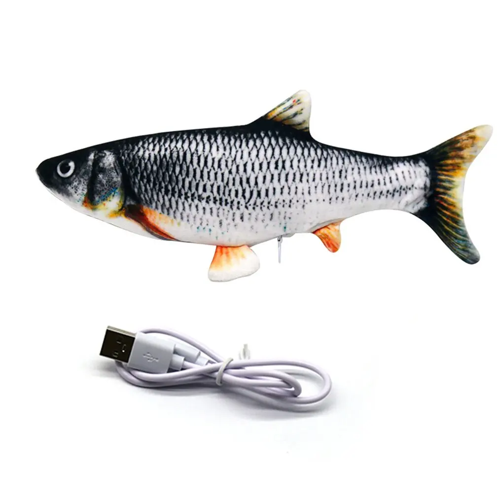 1 Pcs Simulation Electric Jumping Fish Net Red Fish Simulation Electric Fish Pet Toy Fish Plush Children'S Toys