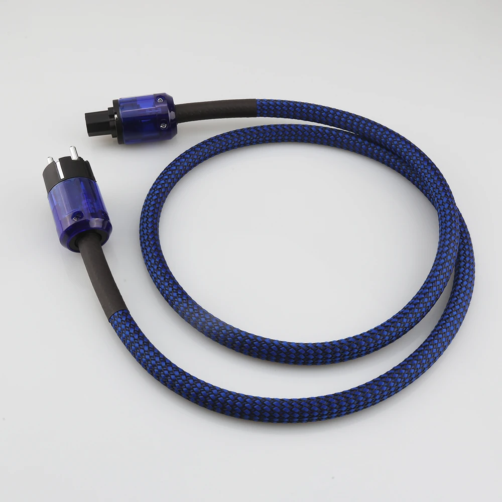 Audocrast-電源ケーブルP122,dw 49 p037e schuko,カーボンファイバー,発熱,AC電源ケーブル