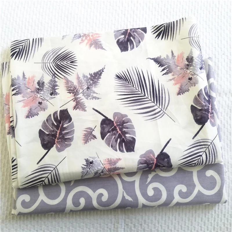 50*160CM Banana Leaf Printed Cotton Fabric Tablecloth Leaves Vine Fabric Home Pajamas Cotton Clothes Cotton Twill Surface