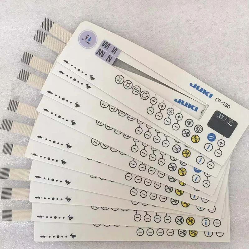 10pcs JUKI 8700 9000 CP-180 Button Switch Paper Sticker Keyboard Sheet Operation Unit Panel Board Membrane Industrial Sewing