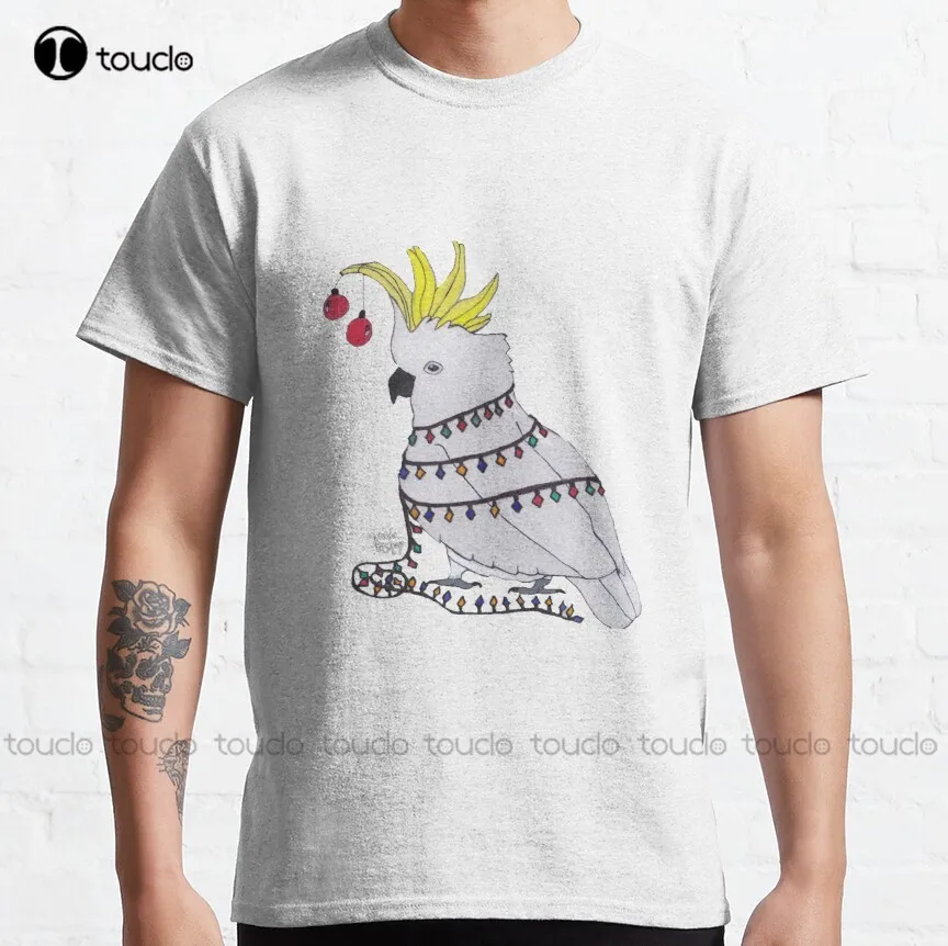 

Christmas Cockatoo Classic T-Shirt Mens Workout Shirts Custom Aldult Teen Unisex Fashion Funny New Xs-5Xl Fashion Funny New