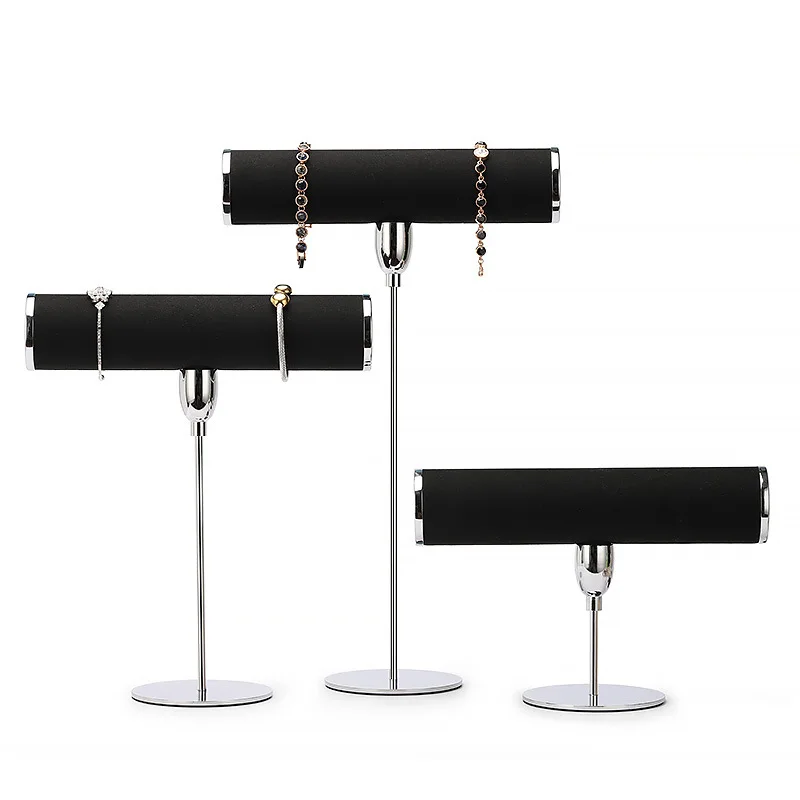 Earrings Display Stand Gold Earrings Display Rack T-Shape Earrings Showcase Golden Large