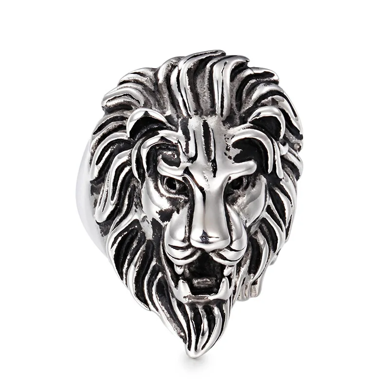 Europe And the United States Stainless Steel Ring men \'s Jewelry Wholesale Domineering Lion Head