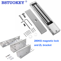 180kg 350lbs 280KG 600lbs Electric Magnetic Lock DC 12V Single Door Electromagnetic Lock with ZL Bracket for Access  Control