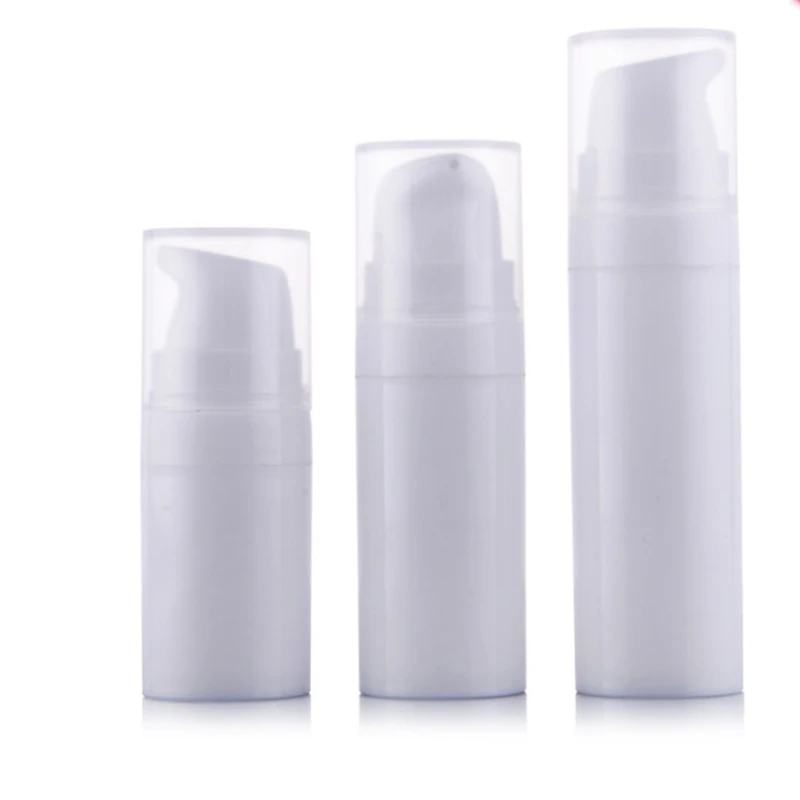 

1000pcs 5ml 10ml 15ml White Airless Lotion Pump Bottle Sample and Test Bottle Airless Container Cosmetic Packaging bottles