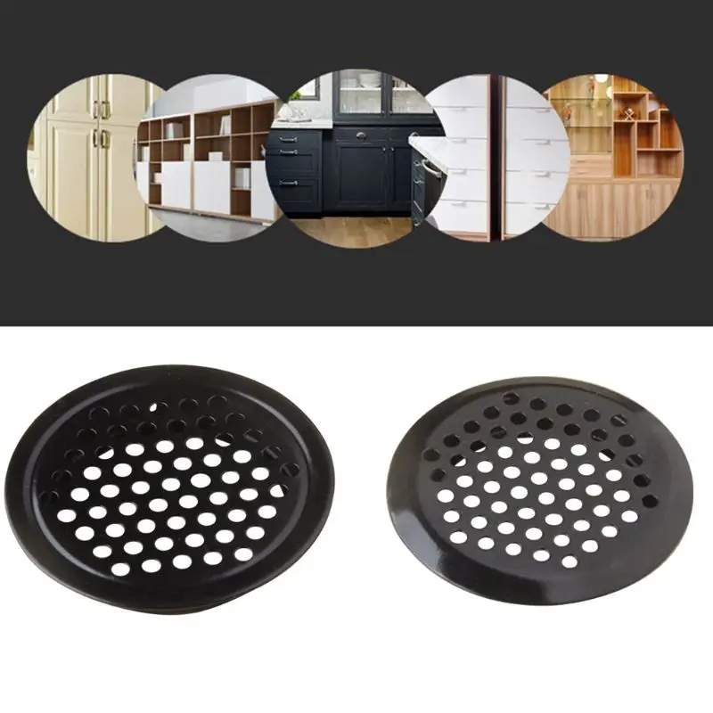 

19mm 25mm 29mm 35mm 53mm10pcs Wardrobe Cabinet Mesh Hole Stainless Steel Louver Air Vent Ventilation Cover Set Wholesale