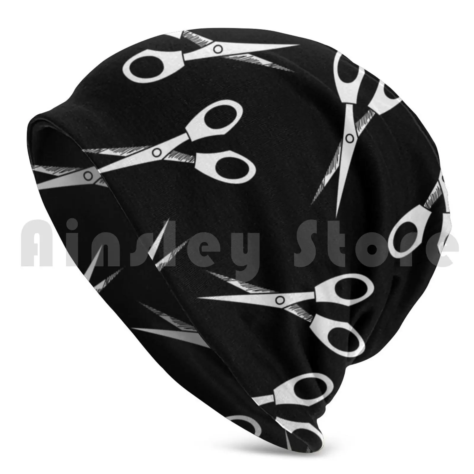 Scissors Beanies Pullover Cap Comfortable Abstract Artsy Cute Patterns Avant Garde Creative Mod Modern Punk Boho