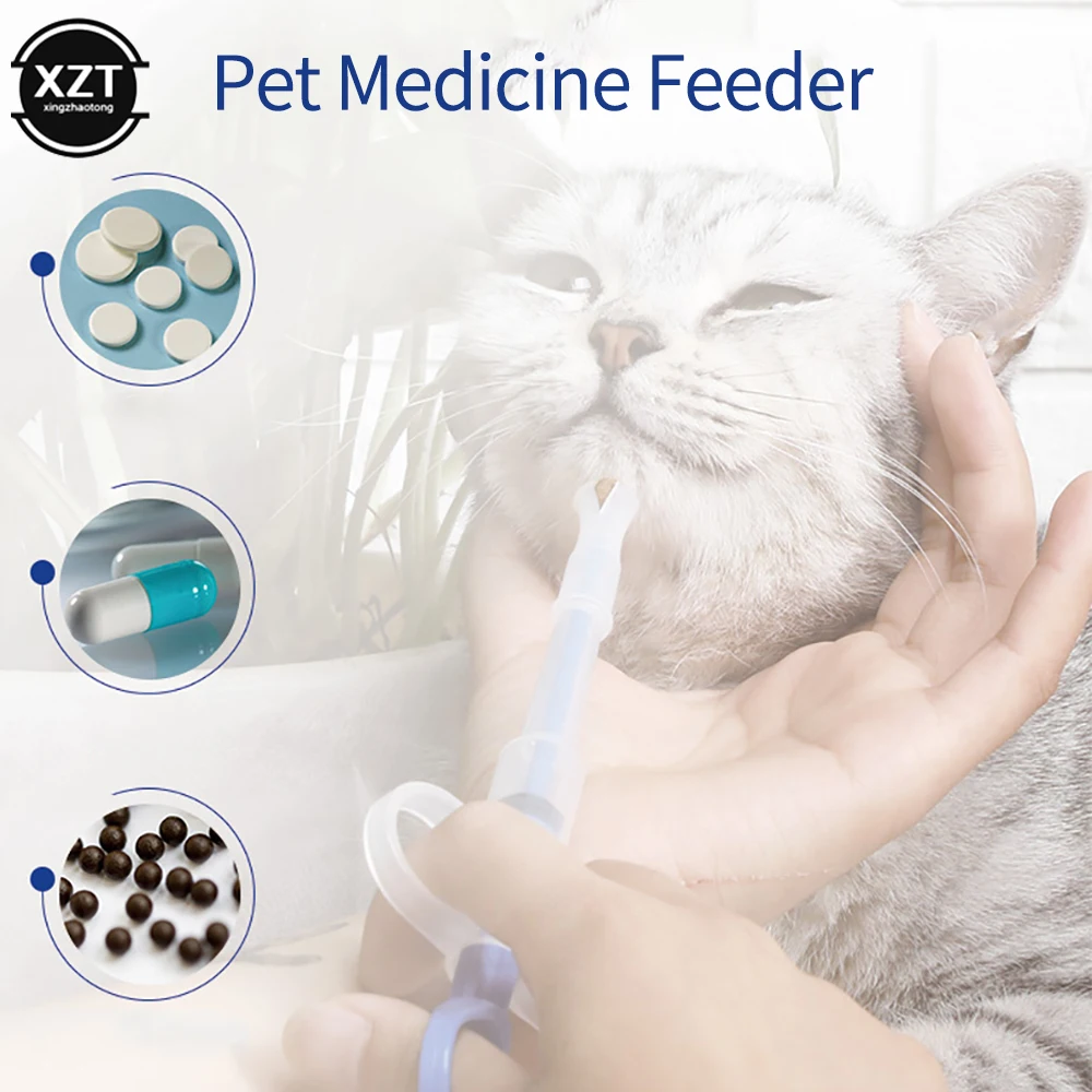 Pet Syringe Tablet Pill Gun Piller Push Dispenser Medicine Water Milk Syringe Dog Cat Tube Feeder Tools Dog Cat Accessories