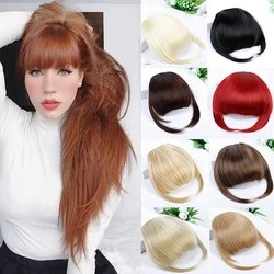 DIANQI Short Bangs blond włosy Clip In Bangs peruka termoodporna syntetyczne Fringe spinki do włosów w naturalne włosy do przedłużania