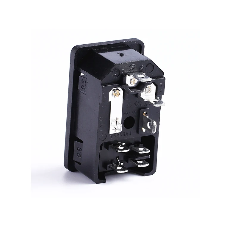 LZ-14-F4 CE C14 AC Power Socket With Fuse holder Rocker Switch 250V 10A
