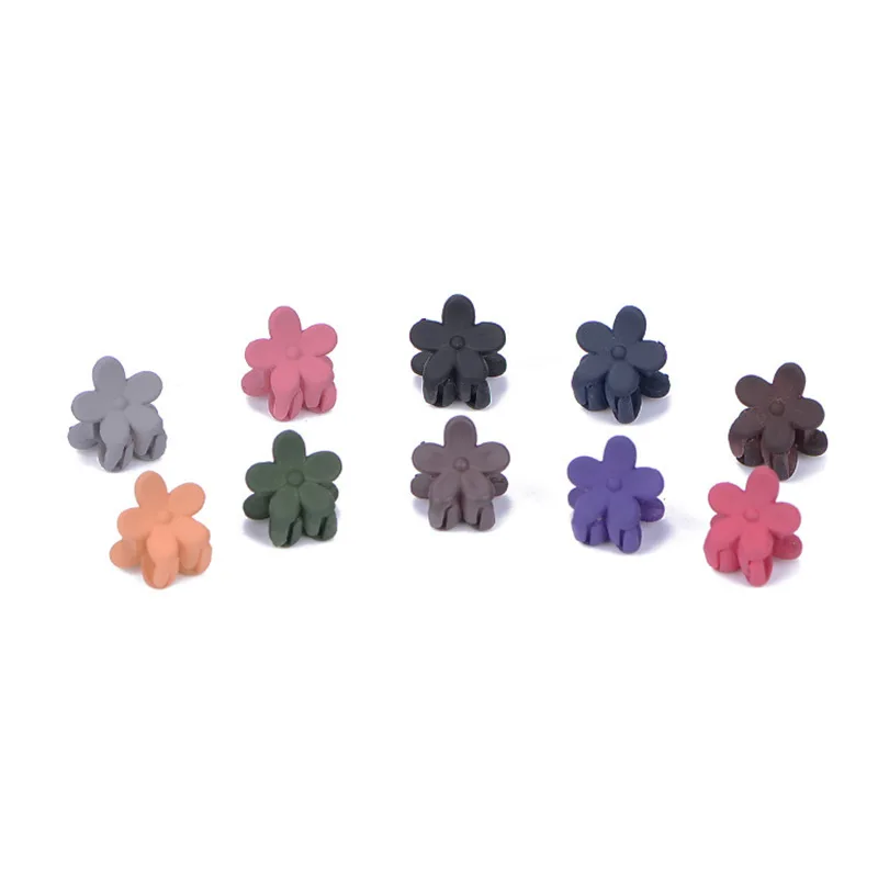 2022 New Girls Cute Small Matte Texture Hair Claws Lovely Flower Children Hair Clips Hairpins Kids Fashion Hair Accessories