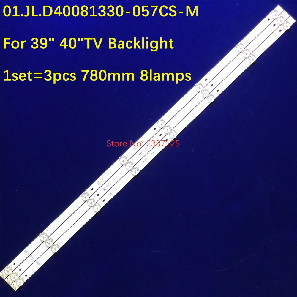 

10Set 780mm LED Backlight Strip 8 lamp For 01.JL.D40081330-057CS-M LT4388D LED39K1800 LED40EC270N LTV-4005 LTV-4303