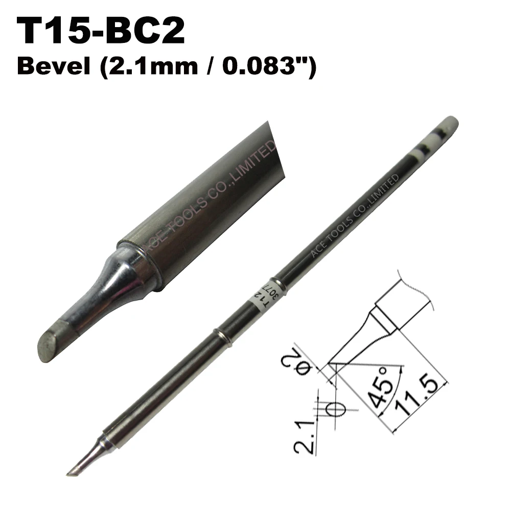 T15-BC2 Replacement Soldering Tip for HAKKO FM-203 FM-204 FM-206 FX-951 FX-950 FX-952 FX-9501 FM-2028 FM-2027 FM-2021 Handle