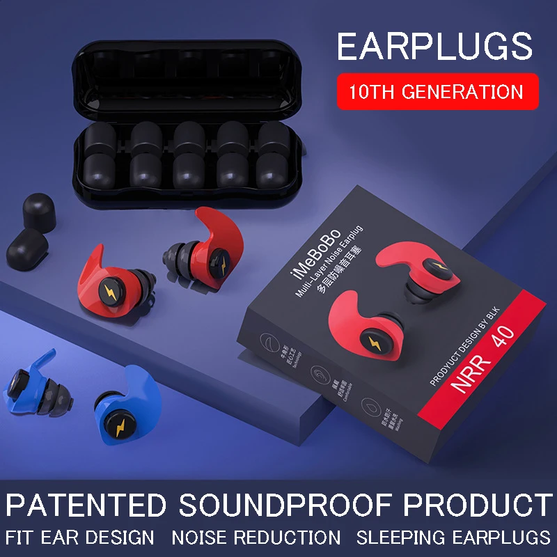 Earplugs Noise Reduction Canceling Music Sleep Small Anti-Noise Silicone Ear Plugs Set Antinoise Soft Oordopjes Bouchon Oreille