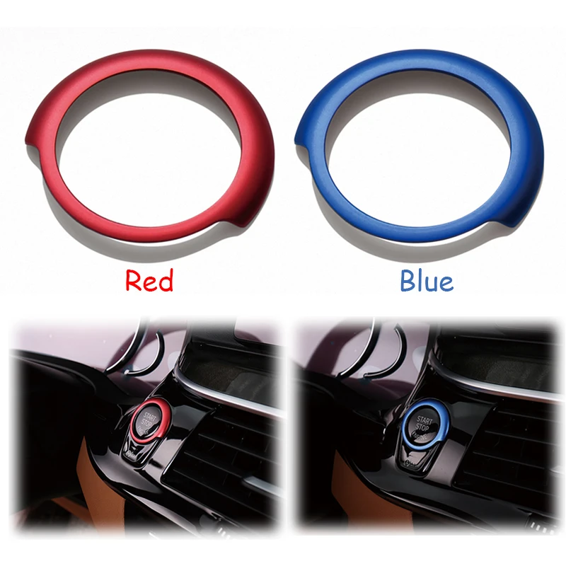 Aluminum Alloy Multimedia Buttons Covers Engine Start Stop Trim Decals For BMW G30 G32 X3 G01 X4 G02 2018 2019 2020 Accessories
