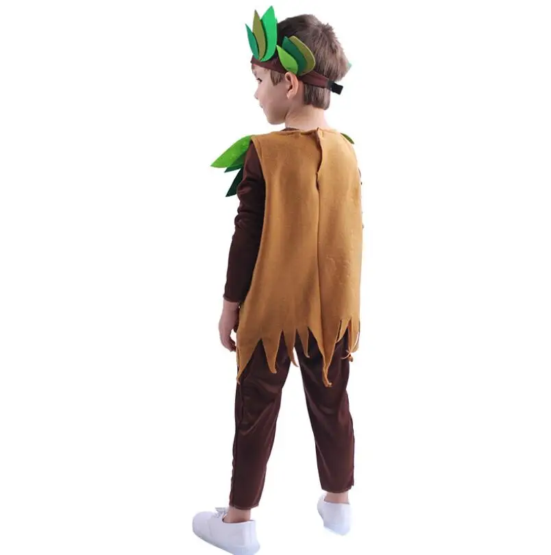Kids Tree Costume Boys Girls Halloween Christmas Green Plant Leaves Cosplay Costumes Children Stage Drama Performance Show Props image 4