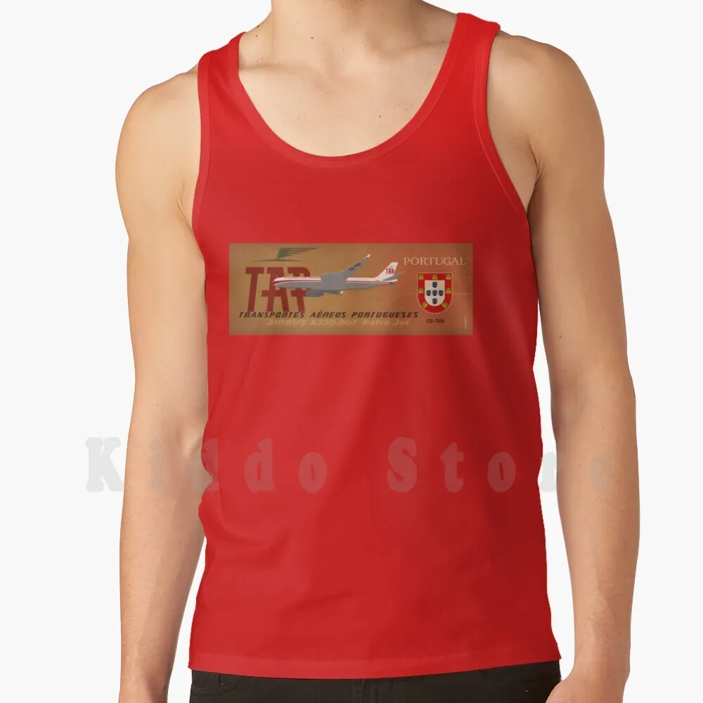 Tap Portugal Retrojet A330 Cs-Tov Tank Tops Vest Sleeveless Tap Tap Portugal Transportes Aereos Portugueses