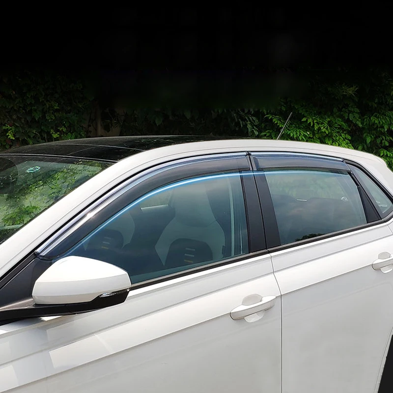 For VW Volkswagen Polo Hatchback 2019 2020 2021 2022 2023 Car Accessories Window Visor Wind Deflector Sun Rain Guard