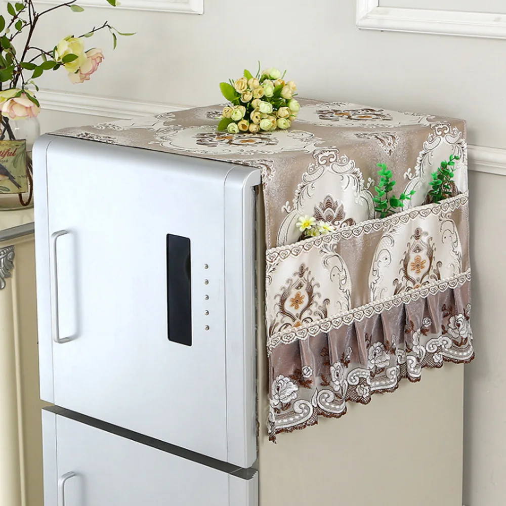 Fabric Refrigerator Dust Cover Double-sided Pocket Multifunctional Dust-proof Cloth Washing Machine Cover Home Textiles