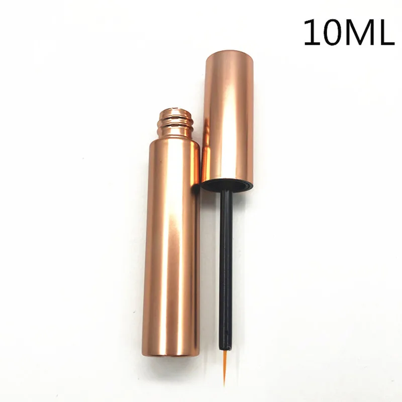 10/30/50pcs 10ml Mini Cosmetic Empty Eyelashes Tube Mascara Eyeliner Vials Bottle Makeup Rose Gold Container With Brush Plugs