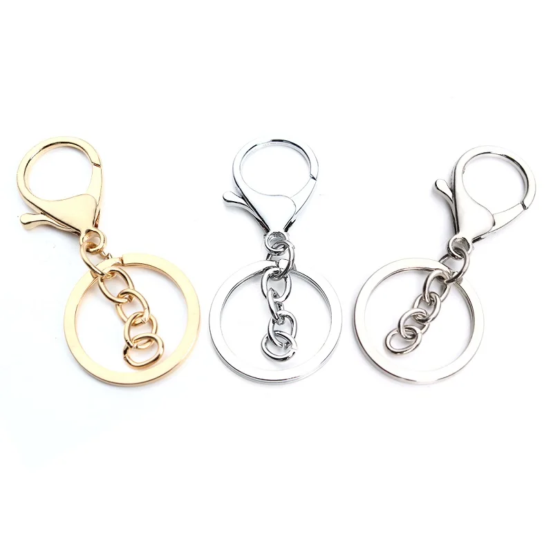 DC 5 ชิ้น/ล็อต 30 มม.อุปกรณ์เสริมสำหรับ Lobster Clasp Hook พวงกุญแจ Keyring เครื่องประดับสำหรับ DIY เครื่องประดับทำอุปกรณ์