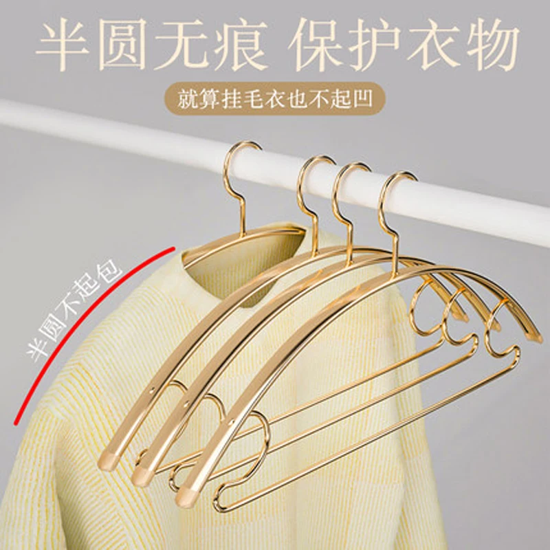 10 PCS/ LOT Aluminum Alloy Hangers Metal Non-Deformed Duty Coat Dryingd with Broad Shoulder for Jackets Shirts Pants Suit Dress