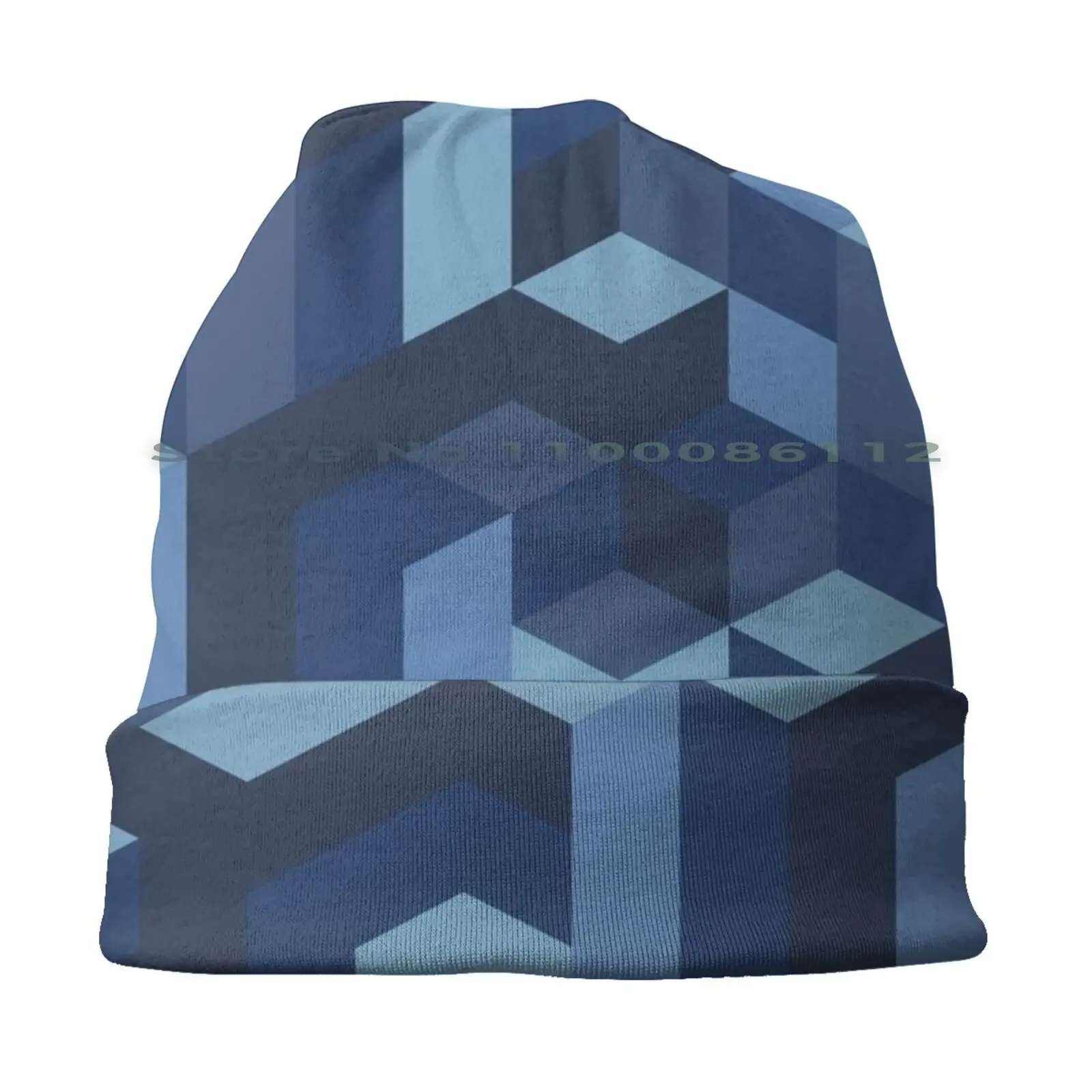 Abstract Design Shapes Art Bucket Hat Sun Cap Abstract To Form Isometric Template Shape Light Blue Square Rectangle Urban