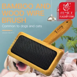 Fenice Pet Grooming Needle Comb Shedding Hair Remove Brush Slicker Massage Tool Dog Cat Supplies Protective Pet Accessories