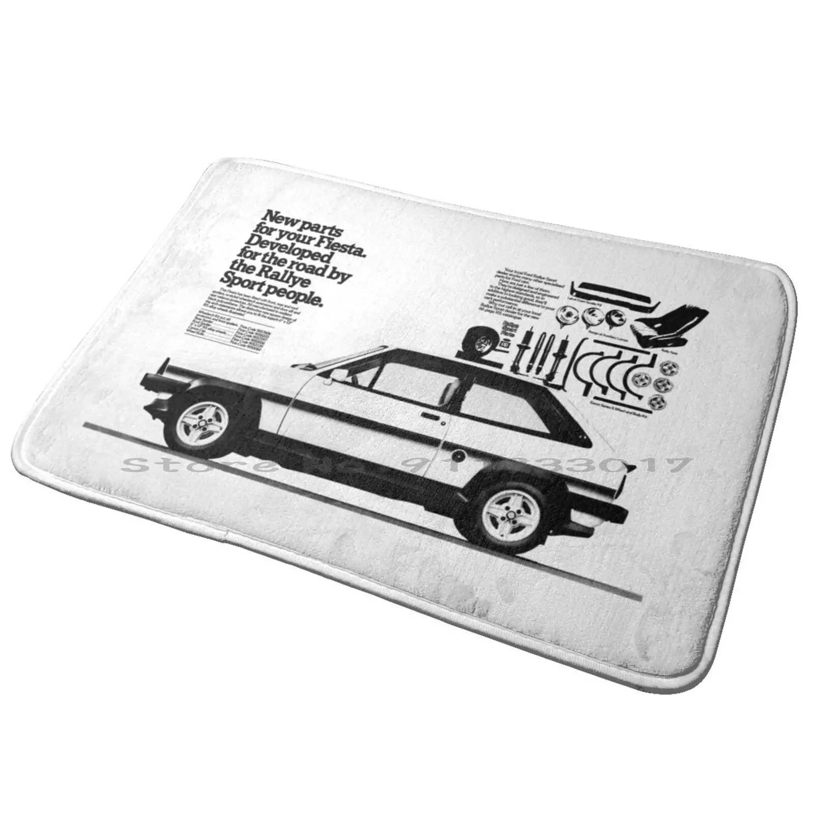 Fiesta Rallye Sport Entrance Door Mat Bath Mat Rug Never Forget Cassette Tape 8 Track Vhs Tape Floppy Disk Hold Hands Classic