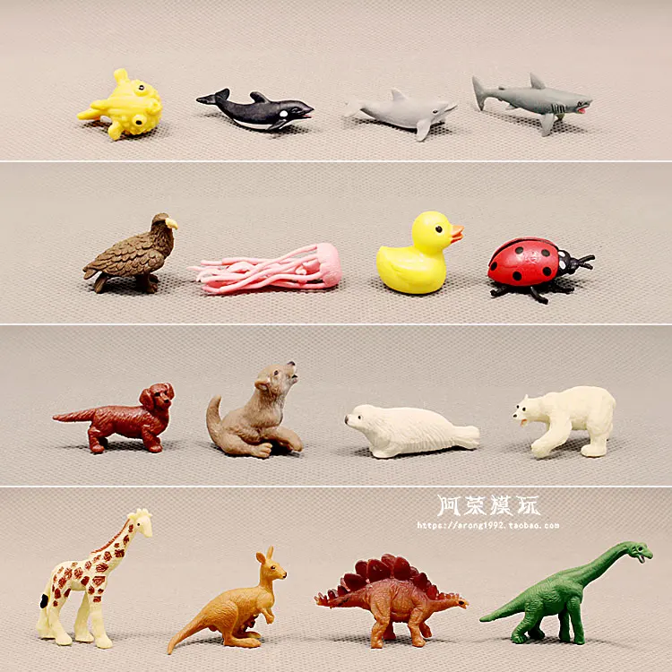 Fairy Garden Miniature Accessories Decoration Small Animal Model Dinosaur Sea Lions Shark Dolphin Bear Ladybug Figurine Toys